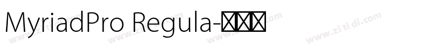MyriadPro Regula字体转换